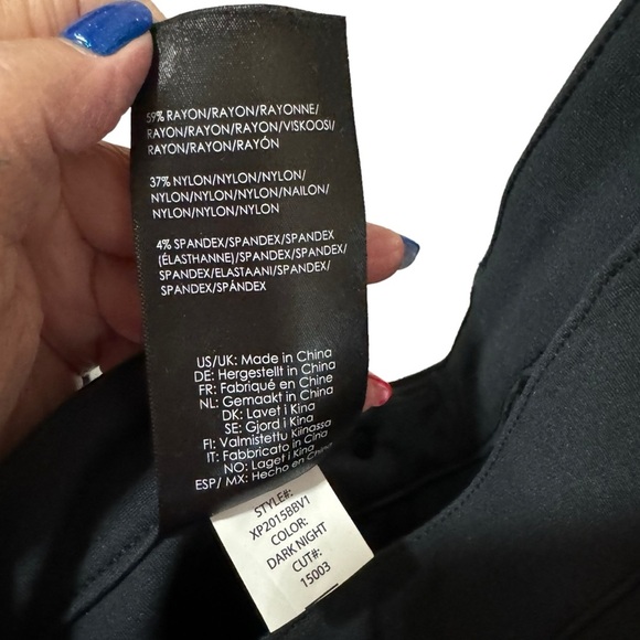 Liverpool - Ponte Stretch button / zip skinny Pants - Size 14P (32) Dark Blue - Picture 5 of 7